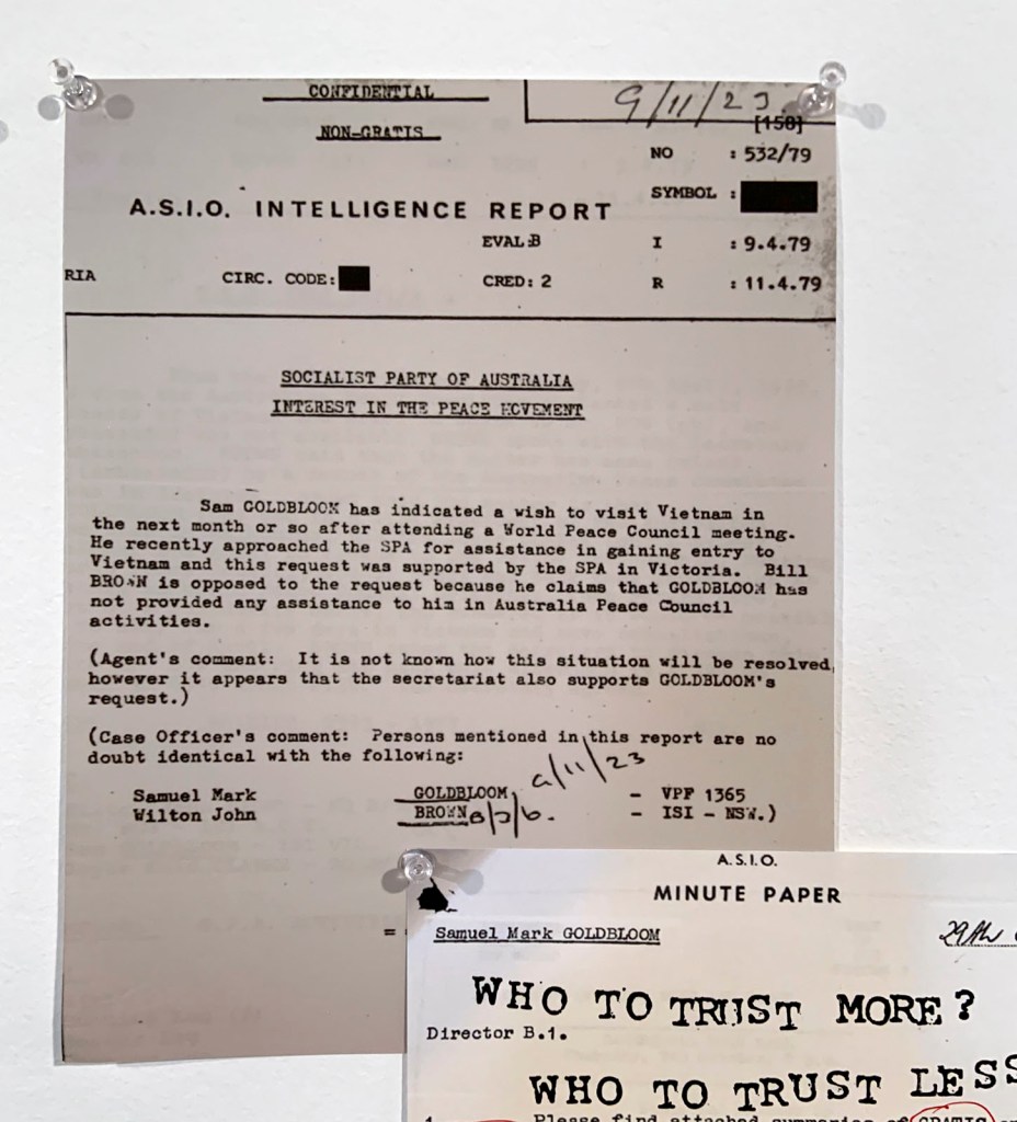 Installation view of the exhibition 'Ruth Maddison It was the best of times, it was the worst of times' at the Centre for Contemporary Photography, Melbourne showing works from the series 'My father's footsteps' (1942-2020)