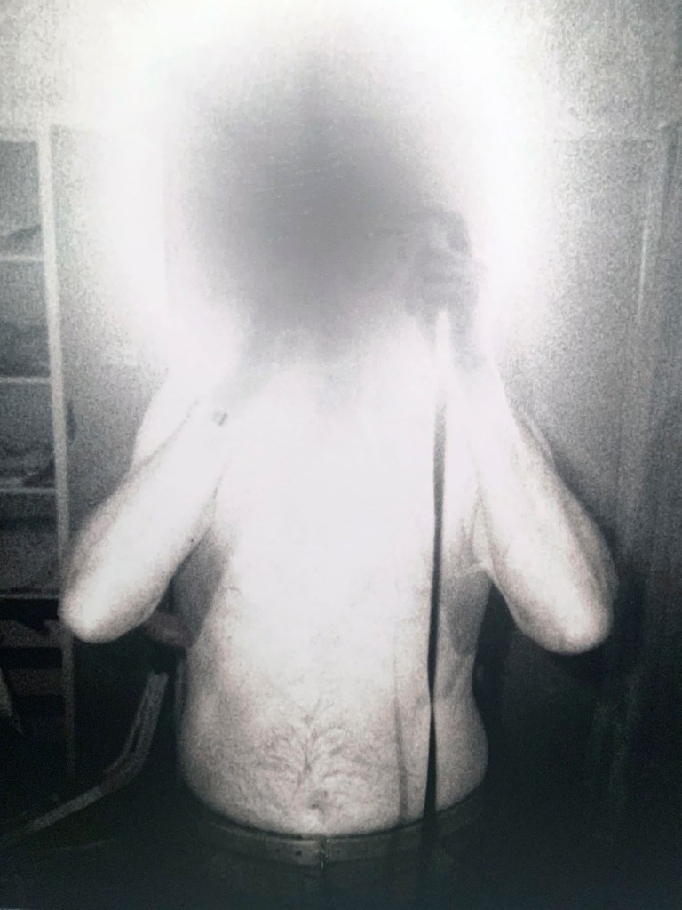 Ruth Maddison (Australian, b. 1945) 'Sam self-portrait, self-redacted' Nd (installation view detail)