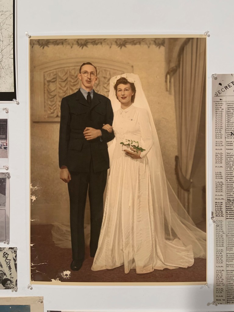Installation view of the exhibition 'Ruth Maddison It was the best of times, it was the worst of times' at the Centre for Contemporary Photography, Melbourne showing works from the series 'My father's footsteps' (1942-2020)