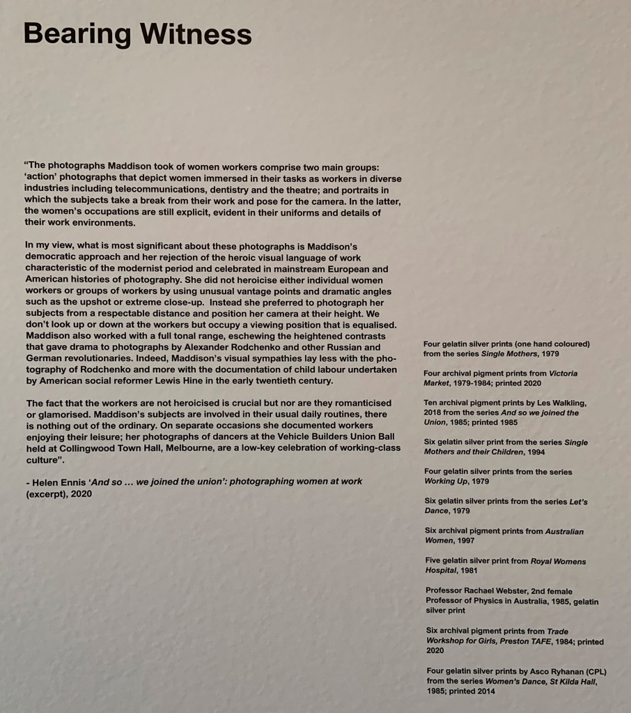 Text from the exhibition 'Ruth Maddison It was the best of times, it was the worst of times' at the Centre for Contemporary Photography, Melbourne