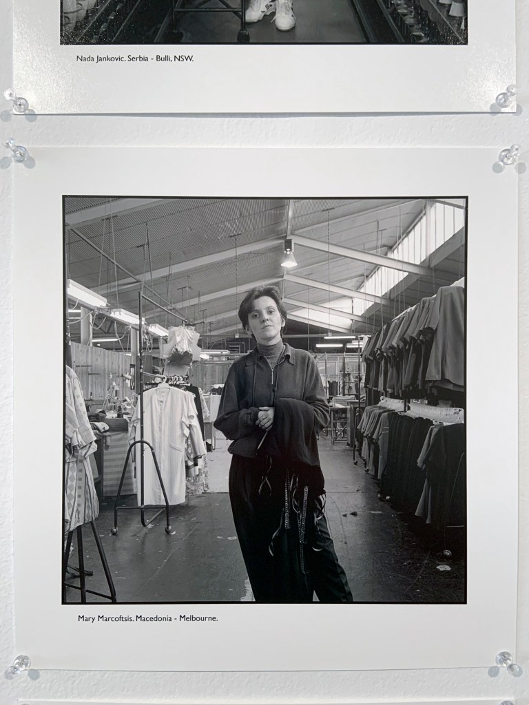 Ruth Maddison (Australian, b. 1945) 'Mary Marcoftsis. Macedonia – Melbourne' 1997 (installation view) 