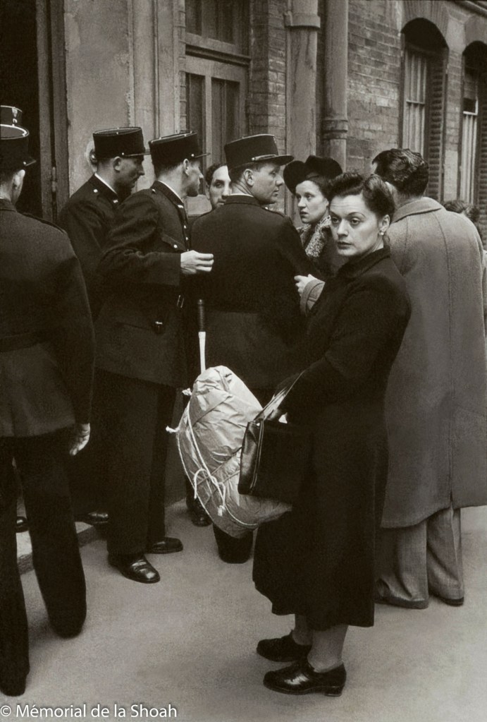 Harry Croner (German, 1903-1992) 'Untitled [Japy gymnasium: relatives, often wives and their children, are asked to separate from the summoned men]' May 14, 1941