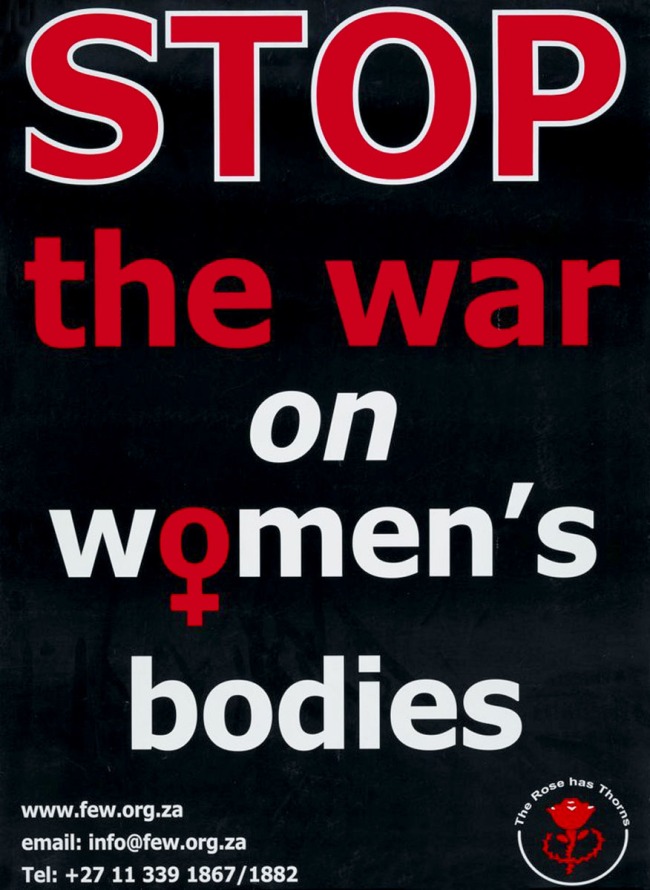 FEW Stop the War on Women's Bodies poster c. 2005