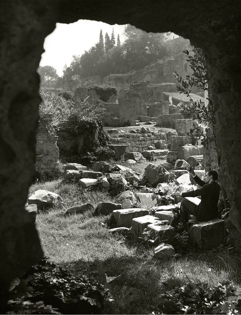 Herbert List (German, 1903-1975) 'Painter in the Forum Romanum, Rome, Italy' 1949