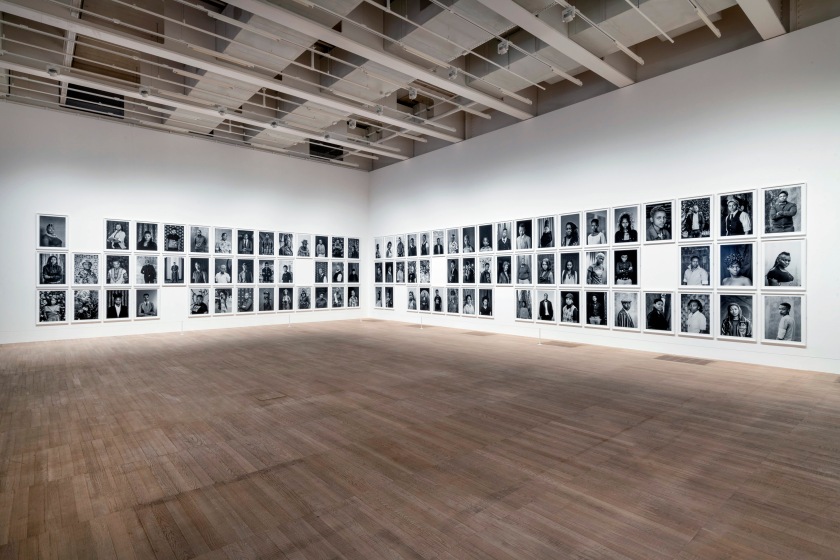 Installation photograph of Room 6 of the 'Zanele Muholi' exhibition, Tate Modern, November 2020 showing Muholi's series 'Faces and Phases' (2006 - ongoing)