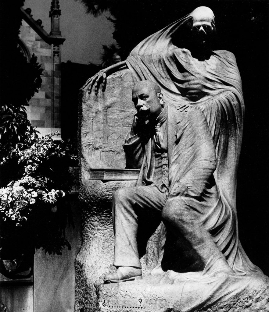 Bill Brandt (British born Germany, 1904-1983) 'Death and the industrialist, Barcelona' 1932 from the exhibition 'Bill Brandt' at the Fundación Mapfre, Madrid, June - August, 2021