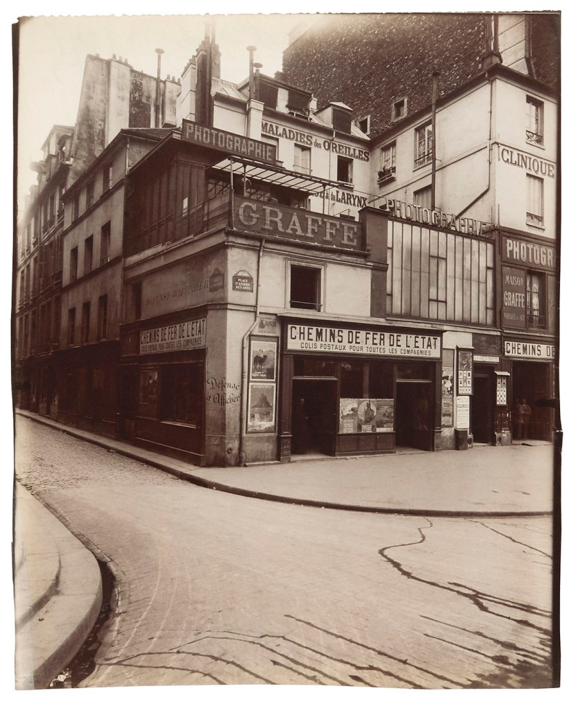 Eugène Atget (French, 1857-1927) 'Coin de la place Saint-André-des-Arts et de la rue Hautefeuille, VIe' 1912