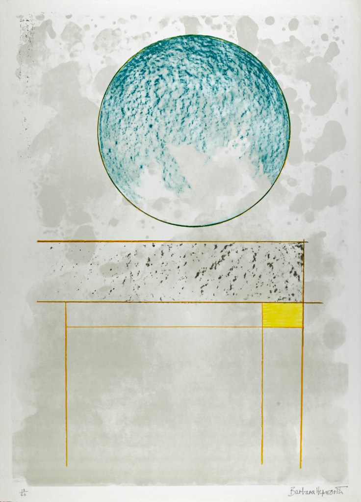 Barbara Hepworth (English, 1903-1975) 'Sun Setting, The Aegean Suite' 1971