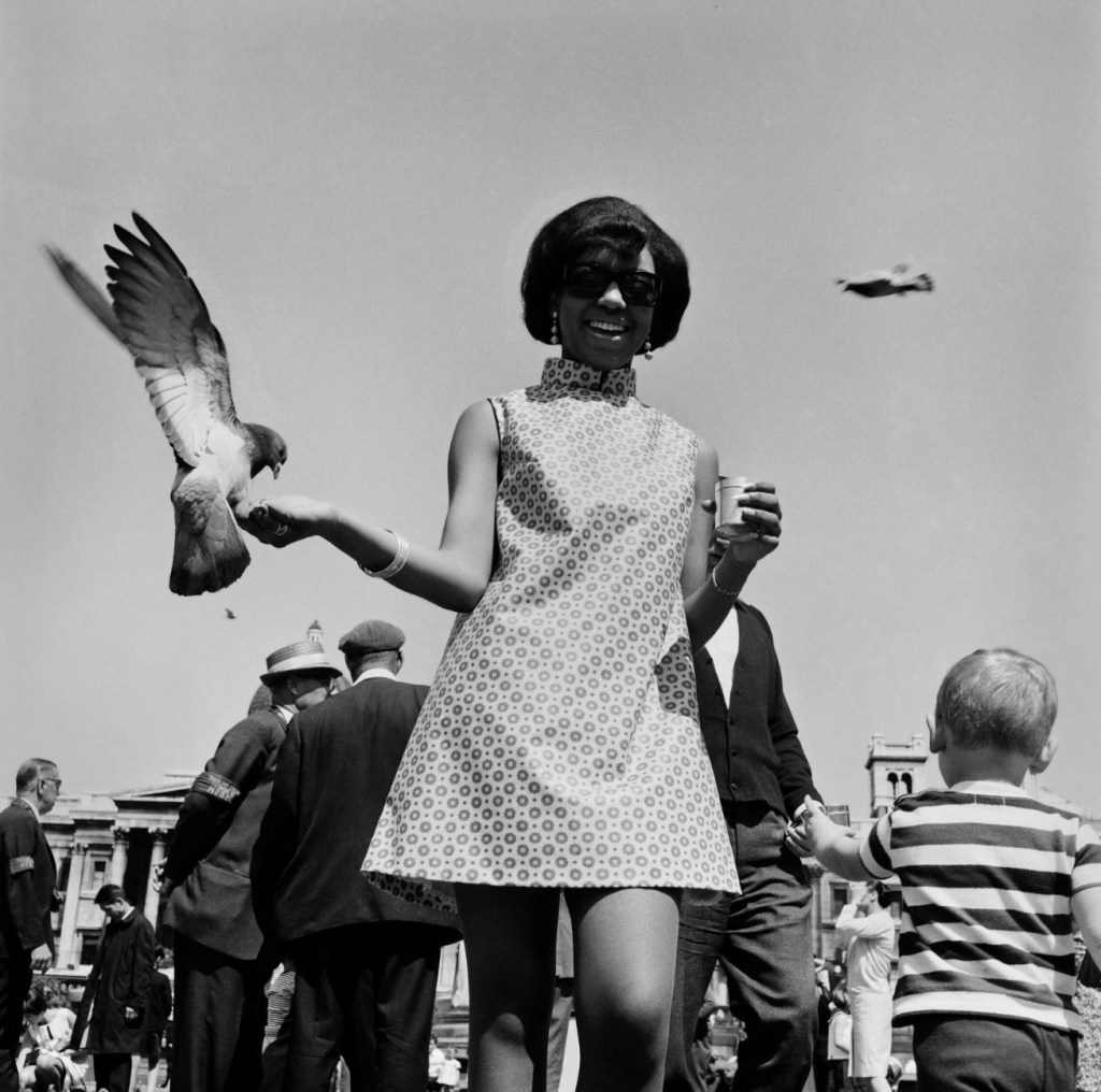 James Barnor (Ghanian, b. 1929) 'Drum cover girl Erlin Ibreck at Trafalgar Square, London' 1966