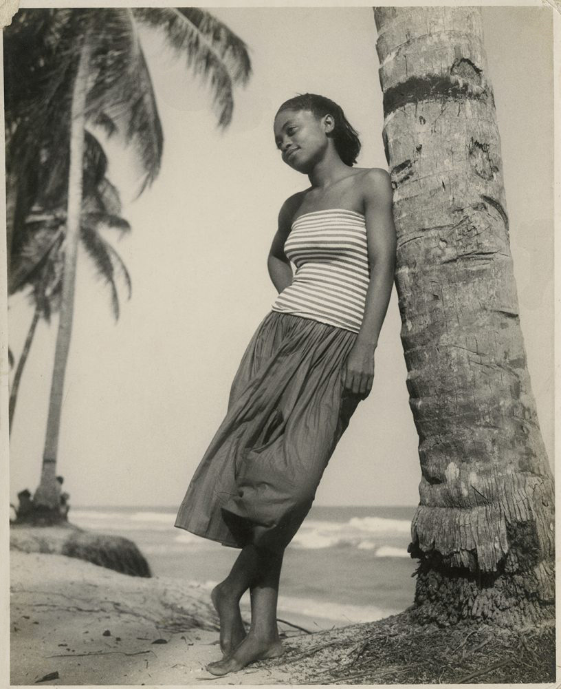 James Barnor (Ghanian, b. 1929) 'Emma Christiana Bruce Annan, Drum Party, Chorkor Beach, Accra' 1954-1956
