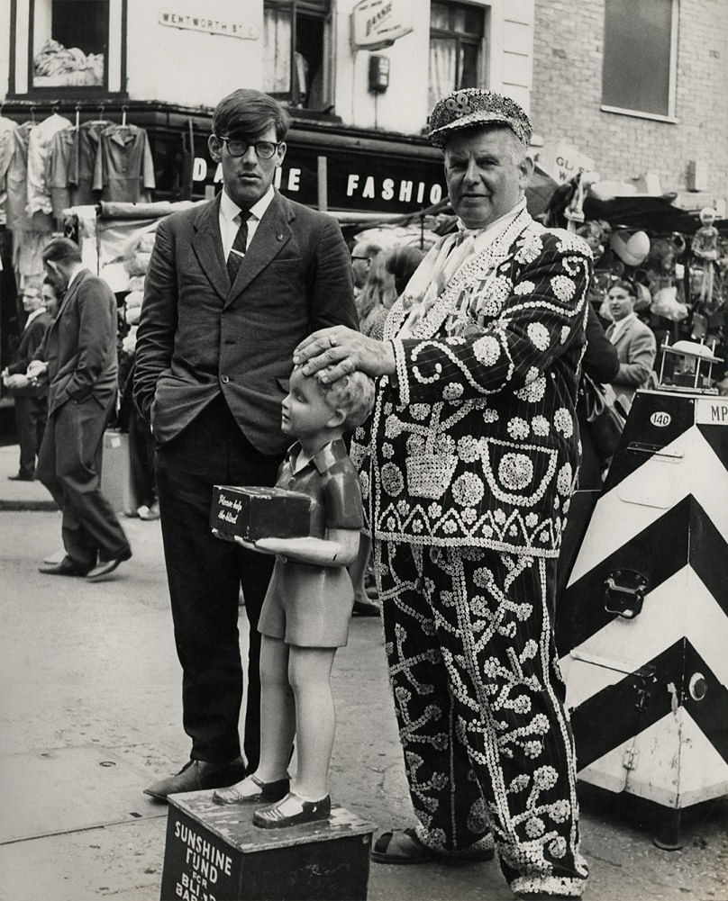 James Barnor (Ghanian, b. 1929) 'Pearly King, Petticoat Lane Market, London' 1960s