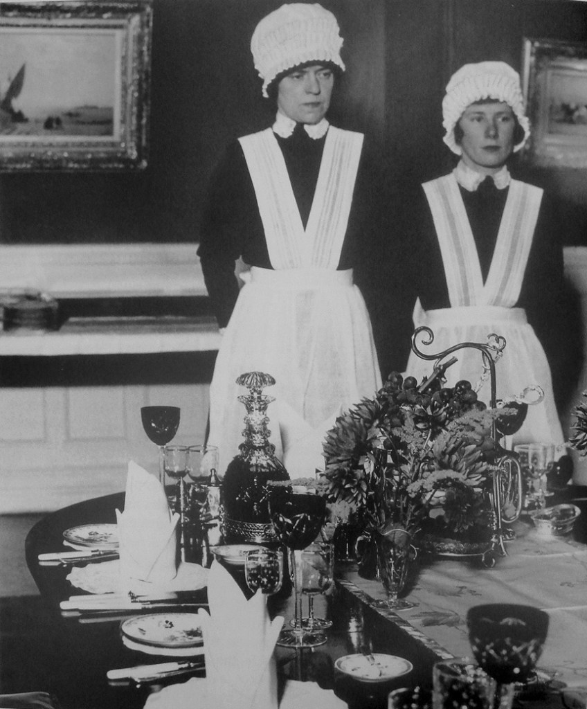 Bill Brandt (British born Germany, 1904-1983) 'Parlourmaid and Under-parlourmaid ready to serve dinner' 1933