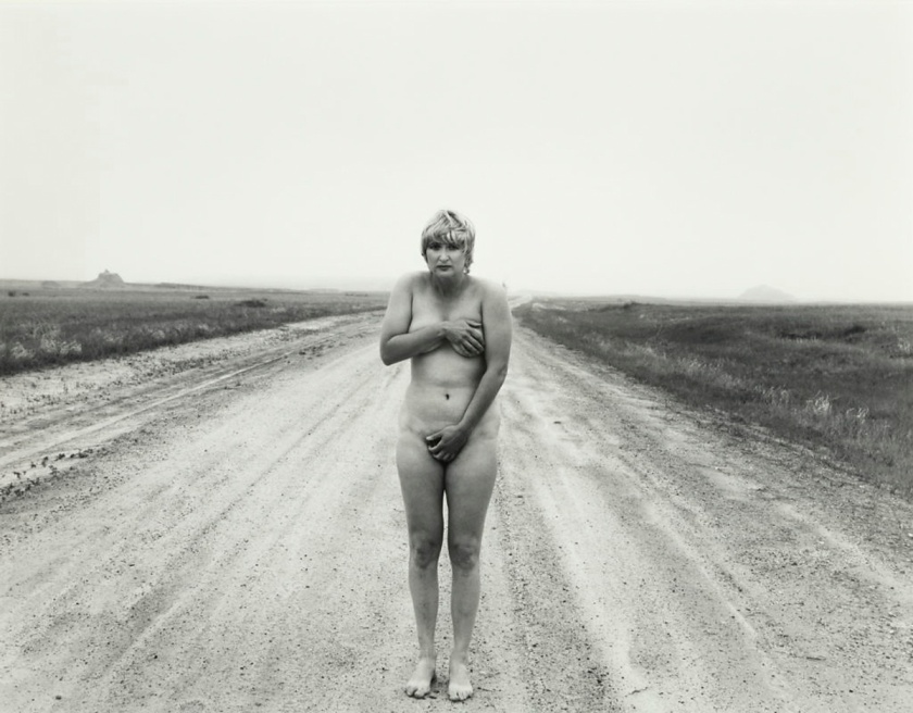 Judy Dater (American, born 1941) 'Self-Portrait on Deserted Road' 1982