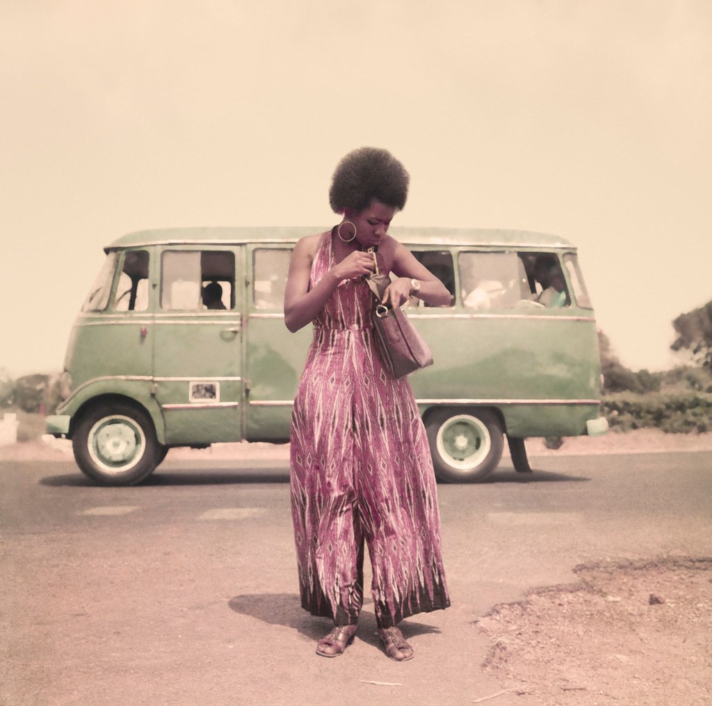 James Barnor (Ghanian, b. 1929) 'Model posing for Agip 1 Calendar, Accra' c. 1974-1975