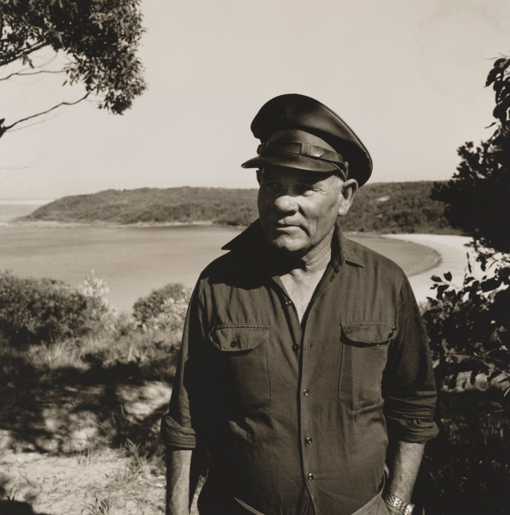 Mervyn Bishop (Australian, b. 1945) 'Fisherman Charlie Ardler, Wreck Bay' 1975, printed 2008