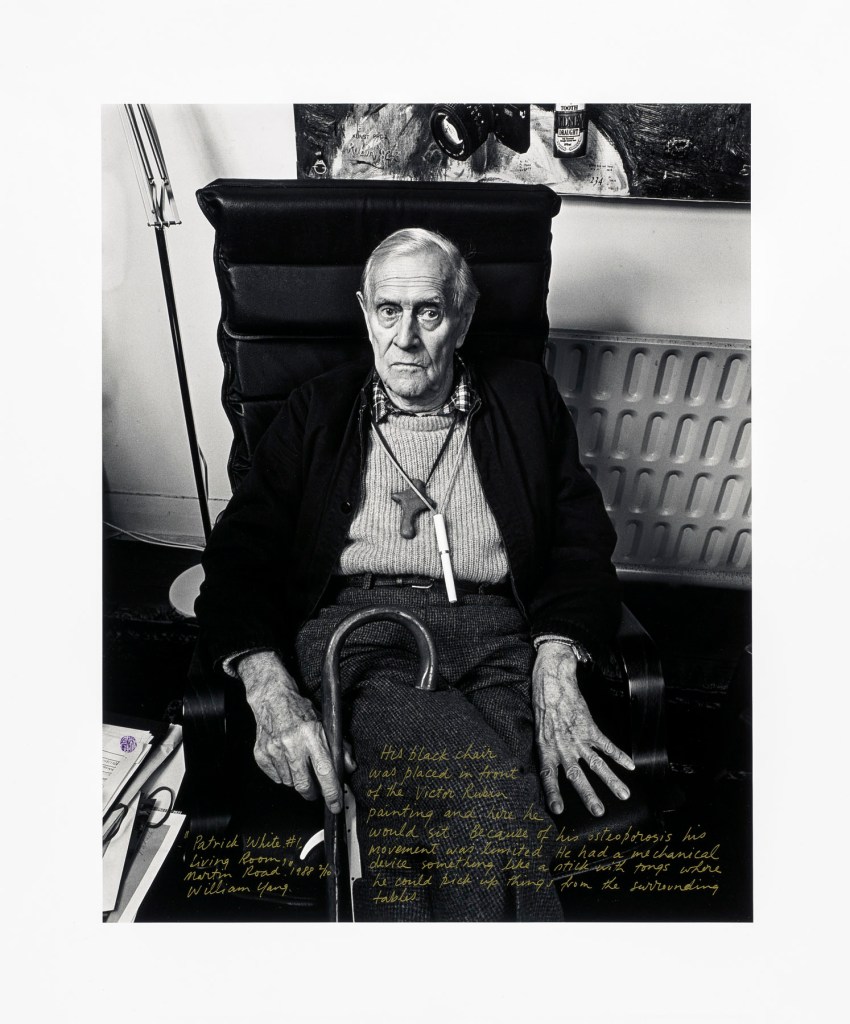 William Yang (Australia b. 1943) 'Patrick White #1, living room, Martin Road' 1988