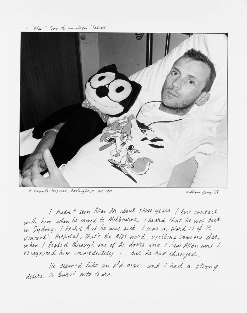 William Yang (Australia b. 1943) ''Allan' from the monologue 'Sadness'' 1992