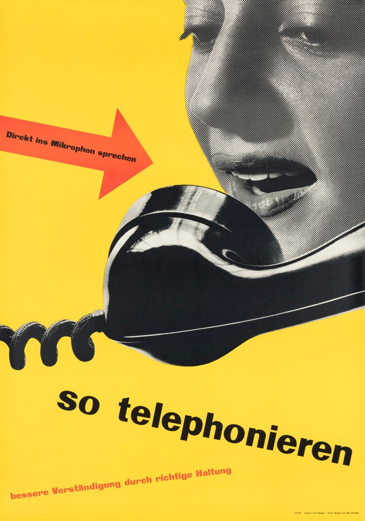 Ernst A. Heiniger (Swiss, 1909-1993) 'Poster "so telephonieren"' 1950