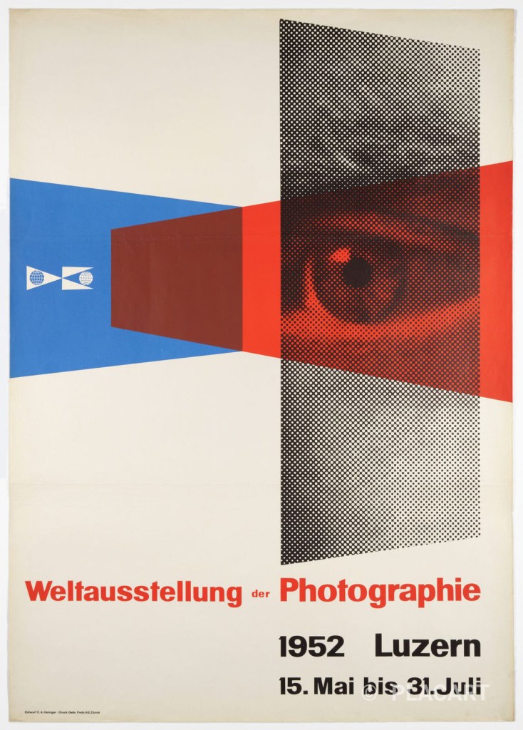 Ernst A. Heiniger (Swiss, 1909-1993) 'World Exhibition of Photography Lucerne poster' 1952