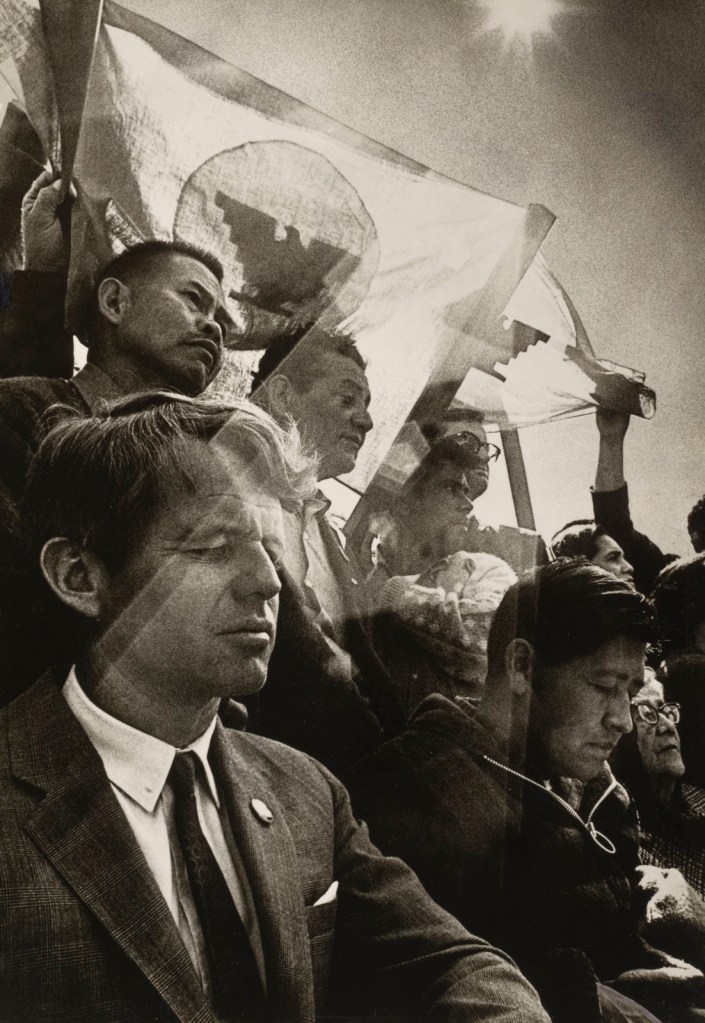 William James Warren (American, b. 1942) 'Robert F. Kennedy and César Chávez Celebrate Mass as Chávez Breaks a Twenty-Five Day Fast, Delano, California' 1968
