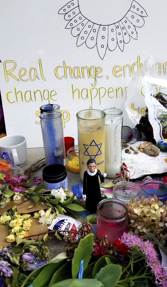 Cristian Petru Panaite (American) 'RBG memorial outside Columbia University' 2020