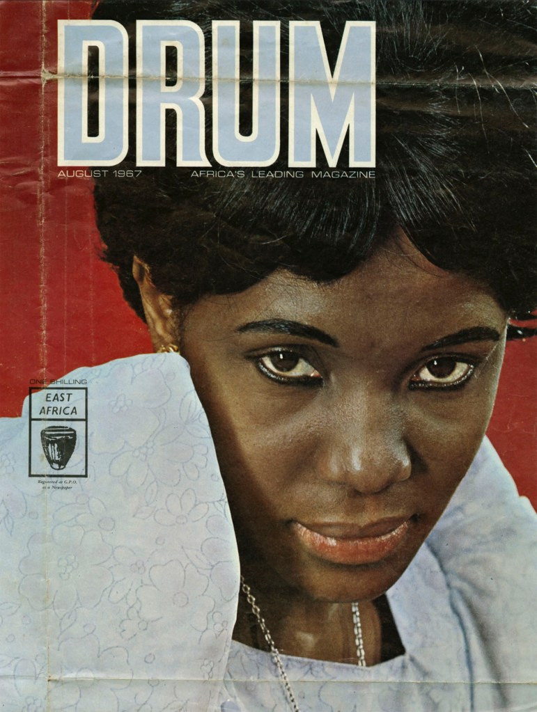 James Barnor (Ghanian, b. 1929) ''Drum' magazine cover with Constance Mulondo, East Africa edition' August 1967