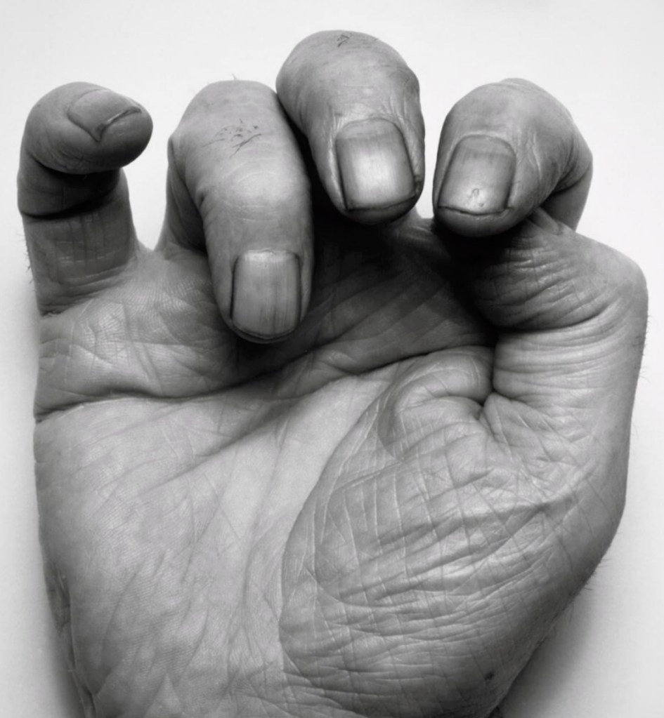 John Coplans (British, 1920-2003) 'Self-Portrait (Front Hand, No. 3)' 1987