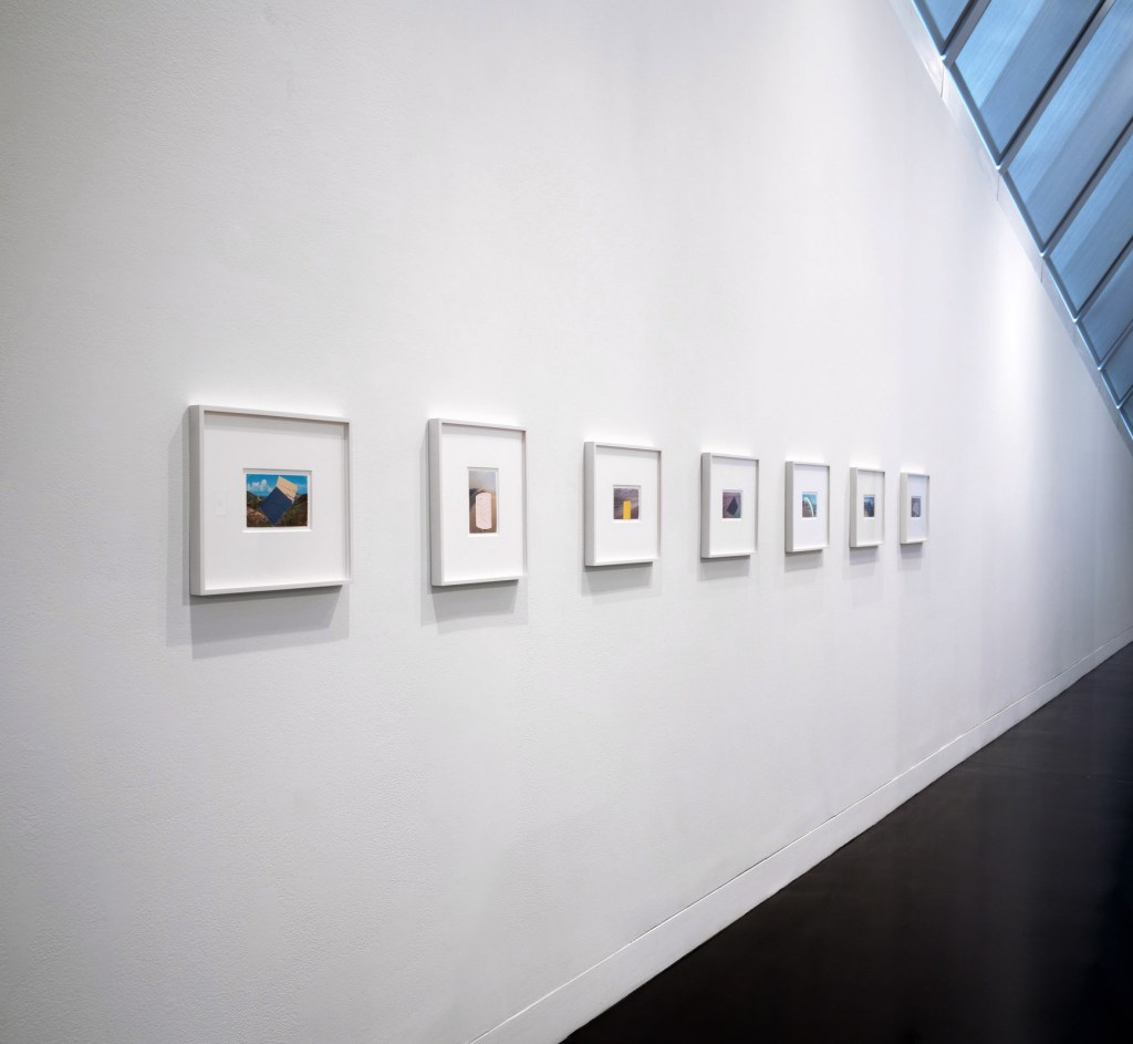 Installation view of Gallery A of the exhibition 'Ellsworth Kelly: Postcards' at the Frances Young Tang Teaching Museum and Art Gallery, Skidmore College