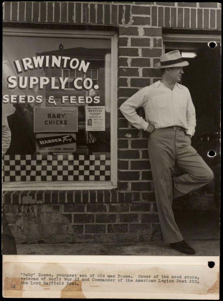 Marion Palfi (American born Germany, 1907-1978) 'Untitled (Baby Boone, youngest son of Old Man Boone)' 1949