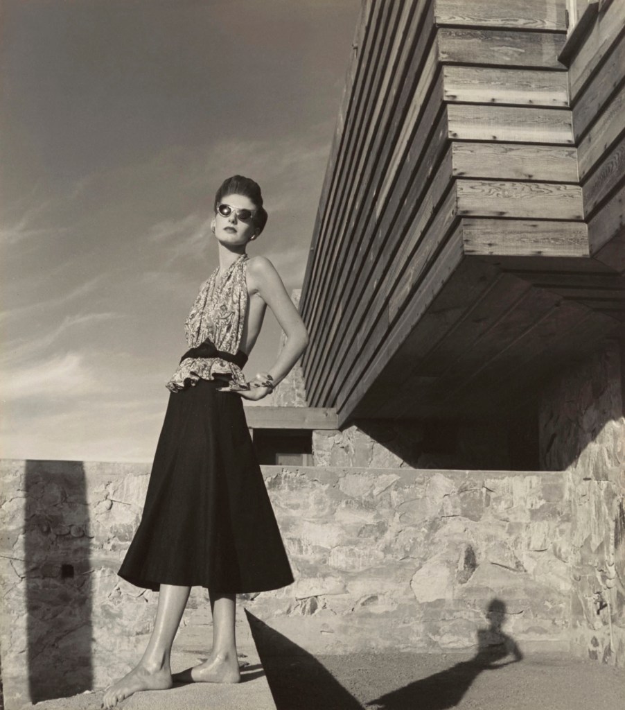 Louise Dahl-Wolfe (American, 1895-1989) 'Model outside the Rose Pauson House' 1942