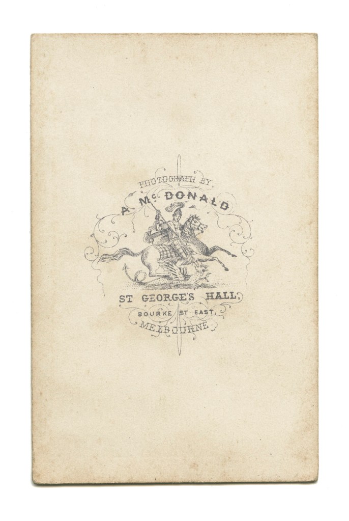 Archibald McDonald (Australian born Canada, c. 1831-1873) 'Untitled (Portrait of a man)' c. 1864-1875 (verso)