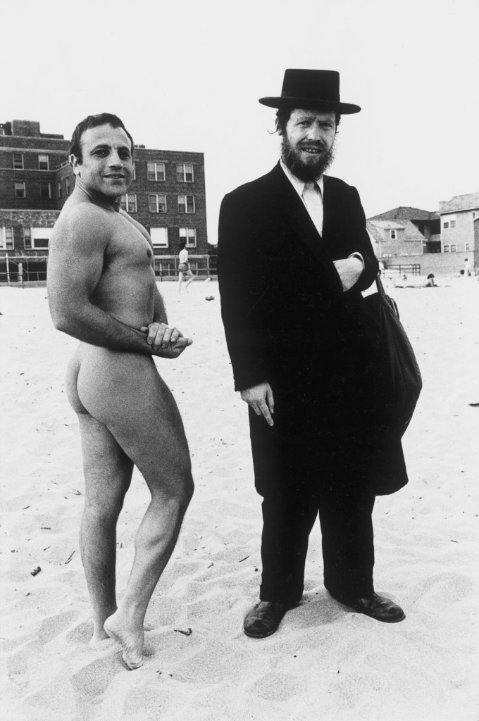Arlene Gottfried (American, 1960-2017) 'Hassid and Jewish Bodybuilder' 1980