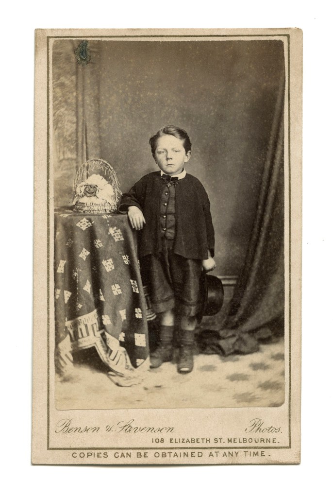 Benson & Stevenson (Australian) 'Untitled (Standing boy)' c. 1872-1880