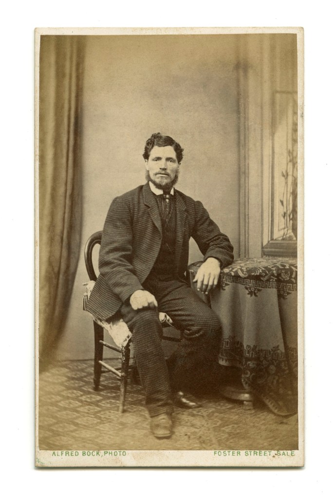 Alfred Bock (Australian, 1835-1920) 'Untitled (Portrait of a man)' c. 1867-1882 (recto)