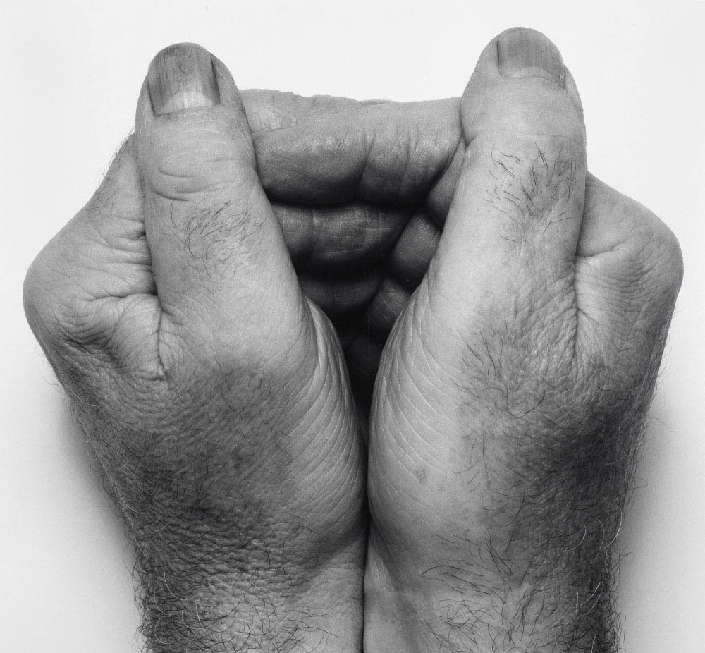 John Coplans (British, 1920-2003) 'Self Portrait (Two Hands Together)' 1988 from the exhibition Exhibition: 'John Coplans: La Vie Des Formes' at Fondation Henri Cartier-Bresson, Paris, Oct 2021 - Jan 2022