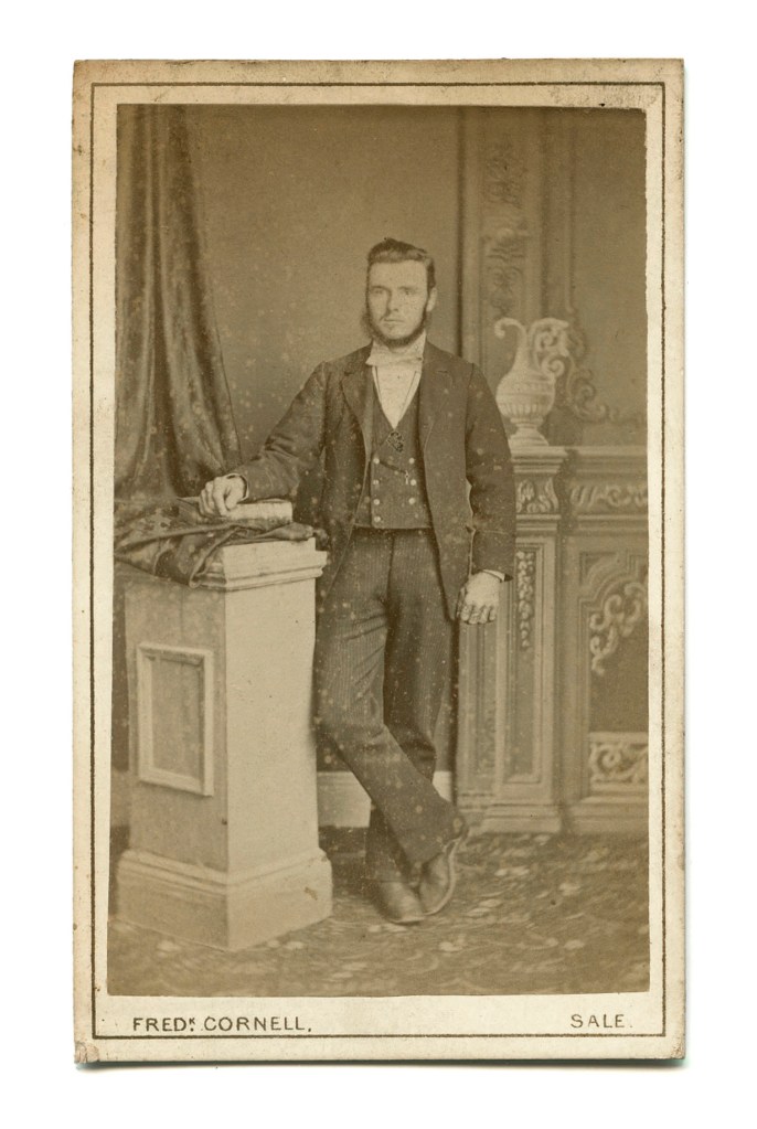 Frederick Cornell (Australian born England, c. 1833-1890) 'Untitled (Standing man)' c. 1873 - c. 1890 (recto)