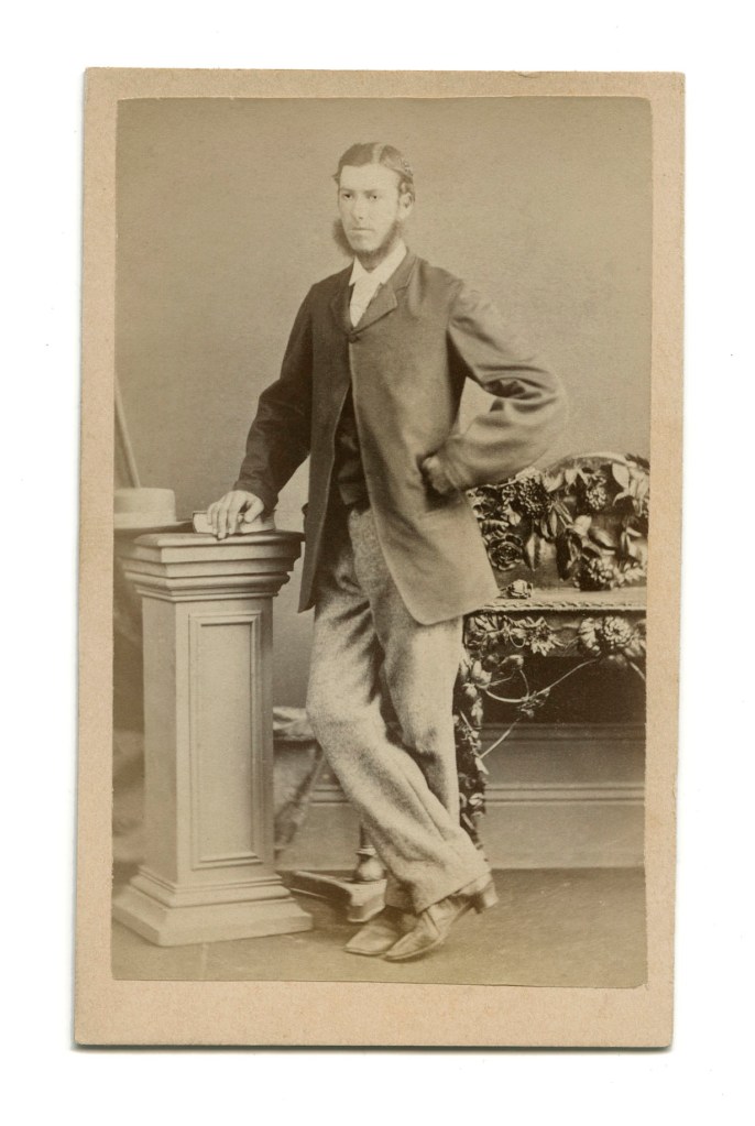 William Davies & Co (Australian born England) (active Australia, 1855-1882) 'Untitled (Standing man)' c. 1862 - 1870 (recto)