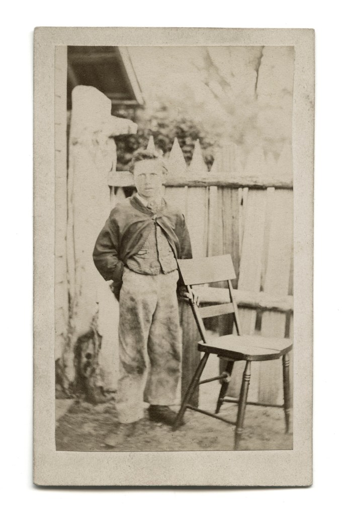 Unknown photographer. 'Untitled (Young vagabond standing outdoors)' 1860s-1880s