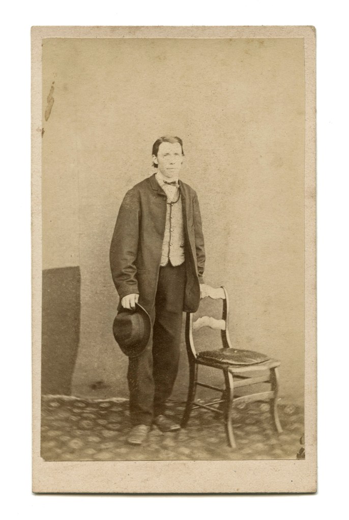 Unknown photographer. 'Untitled (Standing man holding hat)' 1860s-1880s