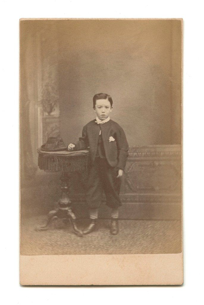 Paterson Brothers (William and Archibald Paterson) 'Untitled (Standing boy)' c. 1866 - c. 1869 (recto)