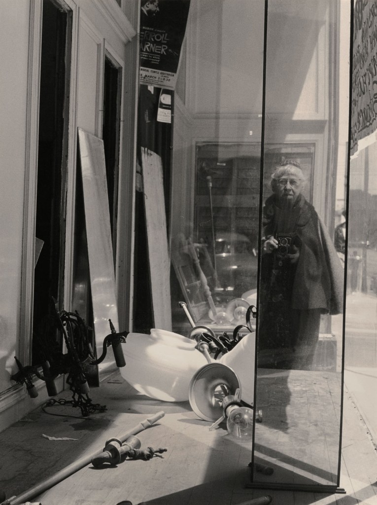 Imogen Cunningham (American, 1883-1976) 'Self-Portrait on Geary Street' 1958