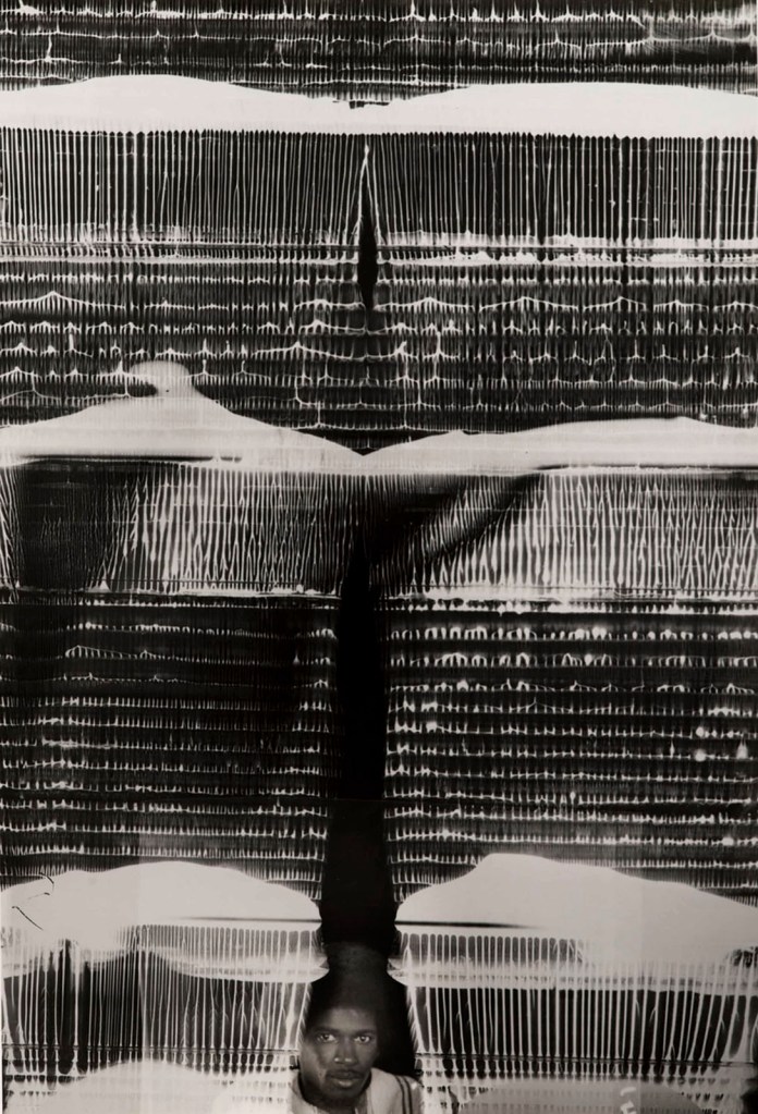 Imogen Cunningham (American, 1883-1976) 'Chris Through the Curtain' 1972