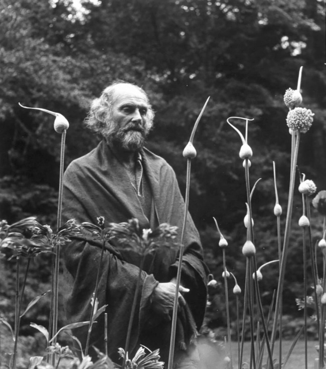 Imogen Cunningham (American, 1883-1976) 'Morris Graves in His Leek Garden' 1973