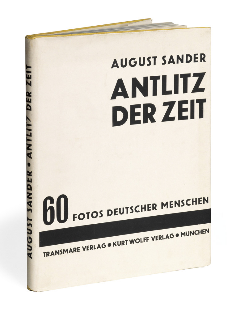 Cover from August Sander and Alfred Döblin. 'Antlitz der Zeit. Sechzig Aufnahmen Deutscher Menschen Des 20. Jahrhunderts' (Face of our time: Sixty portraits of twentieth-century Germans) Munich: Transmare Verlag, 1929