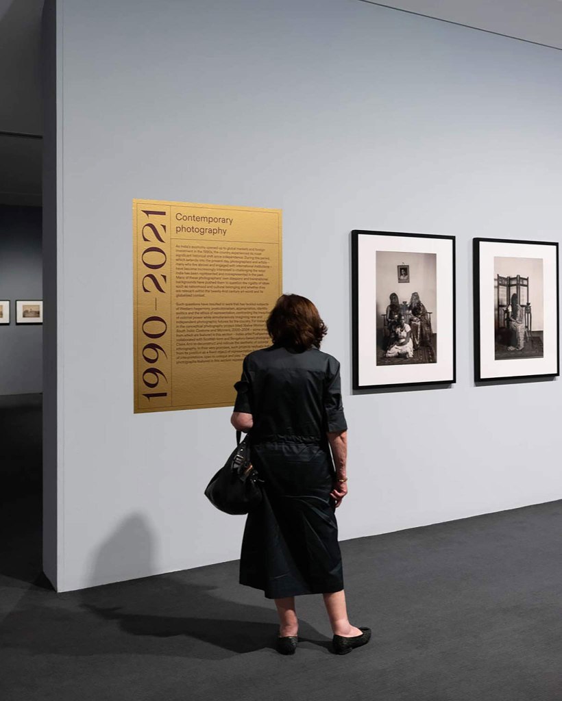 Installation view of the exhibition 'Visions of India: from the colonial to the contemporary' at the Monash Gallery of Art showing the work of Anoli Perera