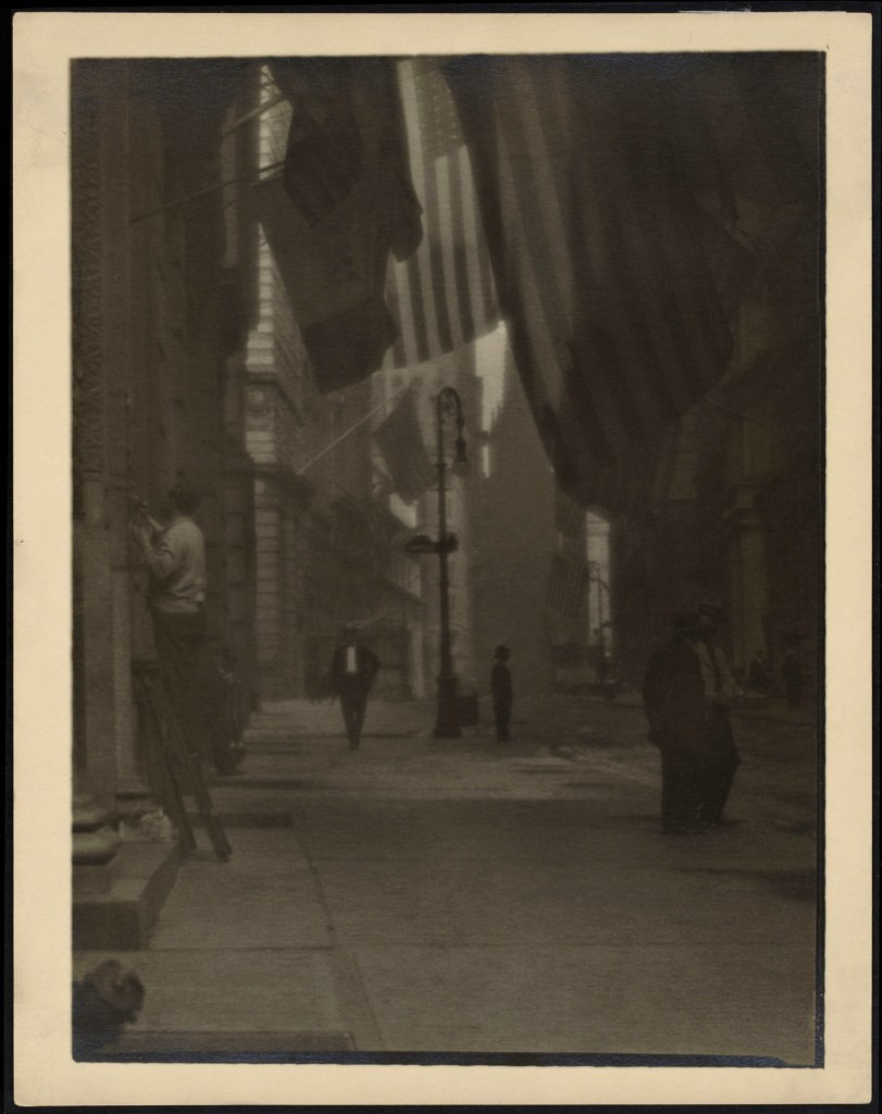 William Gordon Shields (American, 1883-1947) 'Flag Day' 1917 from the exhibition 'Celebrating the City: Recent Acquisitions from the Joy of Giving Something' at the Museum of the City of New York, Feb - Dec, 2022
