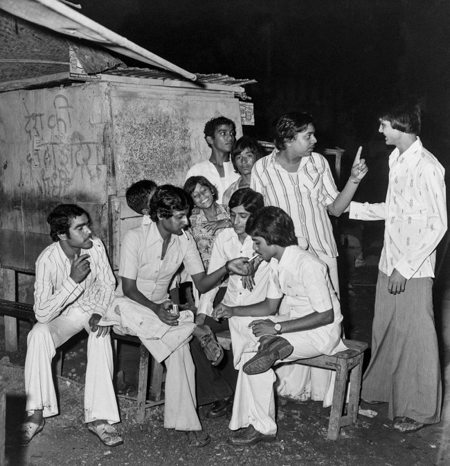 Suresh Punjabi (Indian, b. 1957) 'Untitled (Group portrait of men with cigarettes) Suhag Studio, Nagda, Madhya Pradesh' 1979