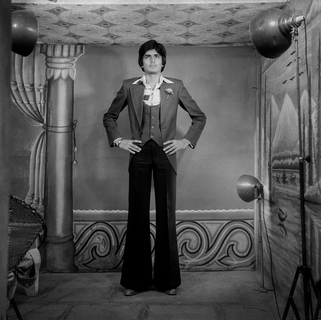 Suresh Punjabi (Indian, b. 1957) 'Untitled (Full-length portrait of a man), Suhag Studio, Nagda, Madhya Pradesh' 1985