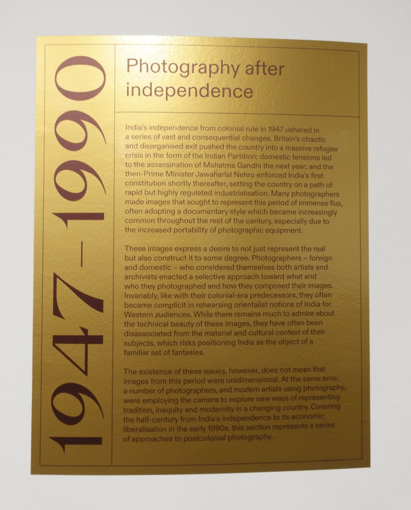 Wall text from the exhibition 'Visions of India: from the colonial to the contemporary' at the Monash Gallery of Art