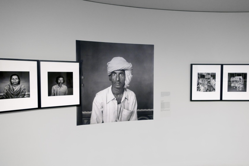 Installation view of the exhibition 'Visions of India: from the colonial to the contemporary' at the Monash Gallery of Art showing the work of Suresh Punjabi (Indian, b. 1957)